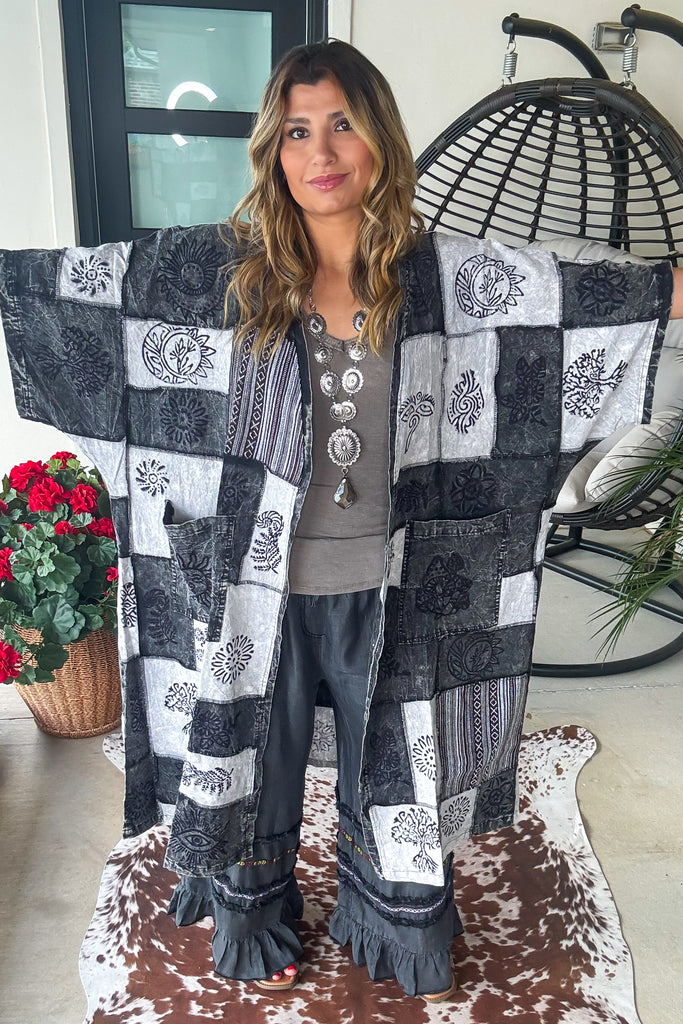 Wildwood Grove Duster - 100%Cotton - Black
