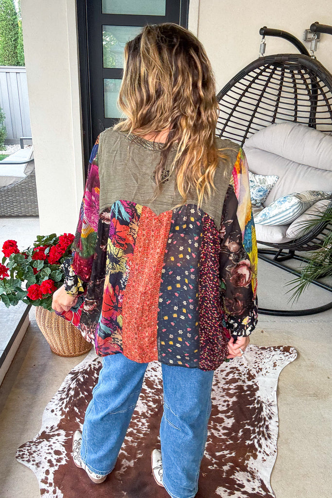 Along The Way Blouse - Gravel