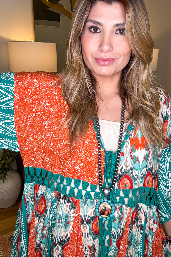 No Extra Effort Tie Front Oversized Loose Fit Cardigan - Turquoise