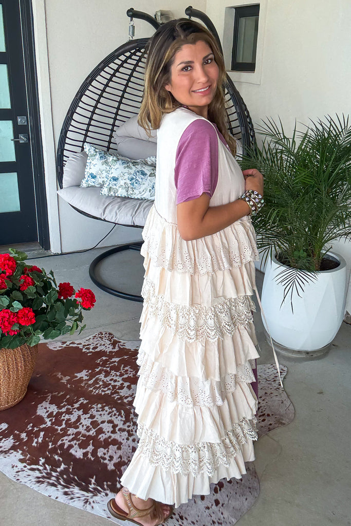 Desert Pearl Layered Duster - 100% Cotton - Natural