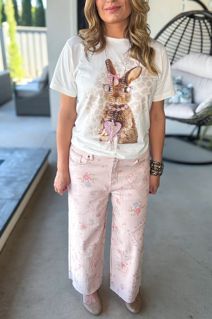 Boujee Bunny Shirt - Rhinestones