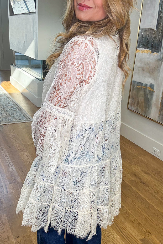 AHB EXCLUSIVE: Lace In Your Arms Cardigan - Beige