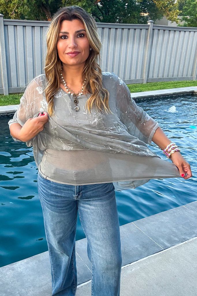 Luna Shine Silk Blend Top - Made In Italy