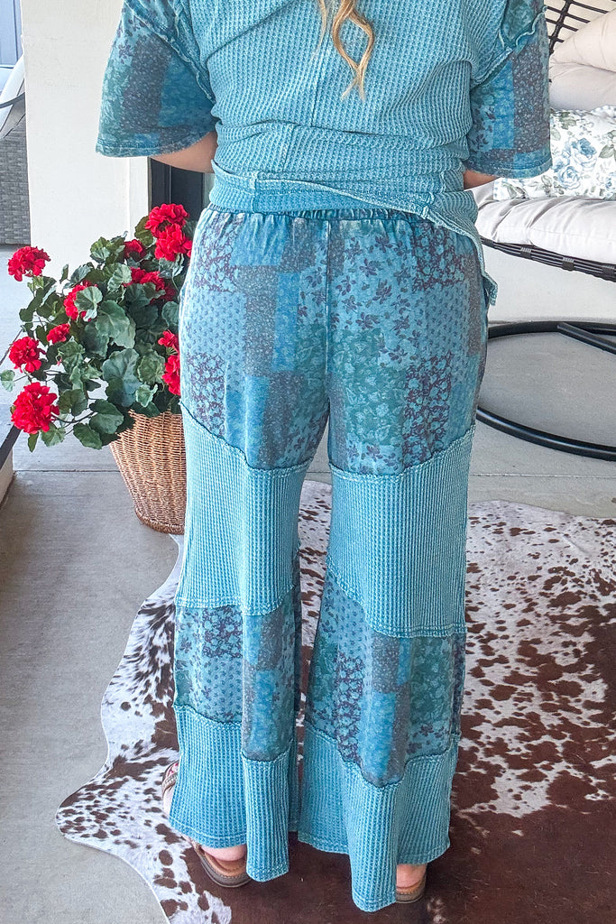 Stich And Stroll Pants - 100% Cotton - Teal