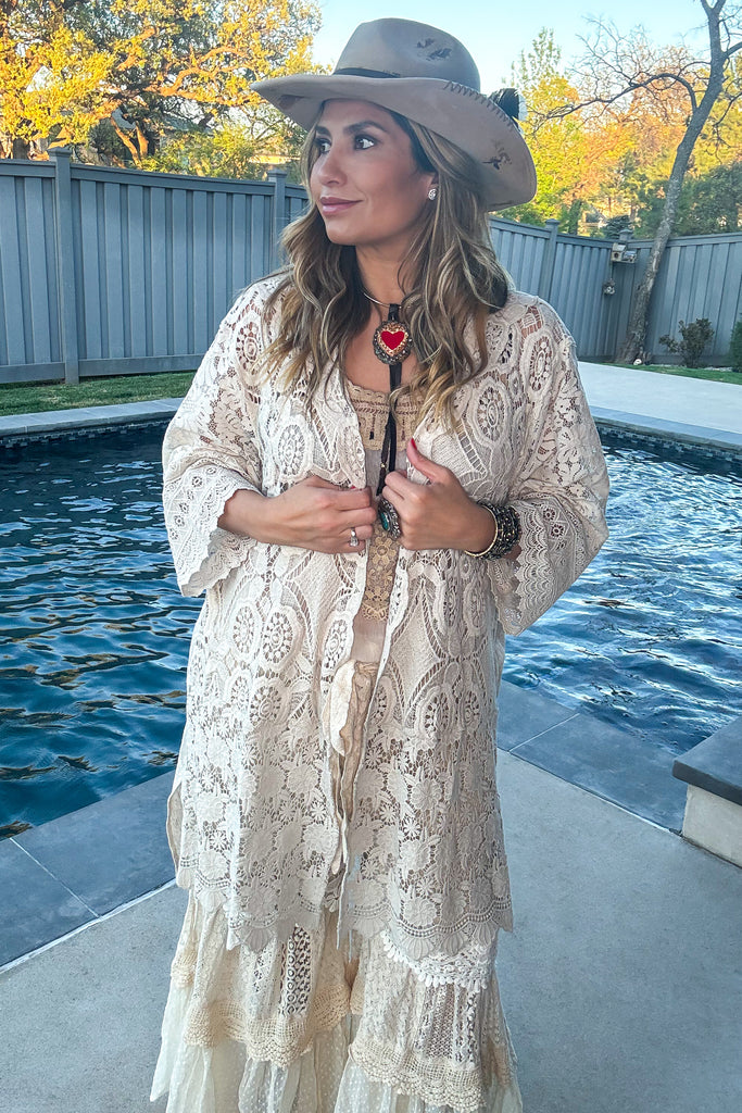 PRE ORDER: Timeless Grace Lace Duster - 100% COTTON - MADE IN USA