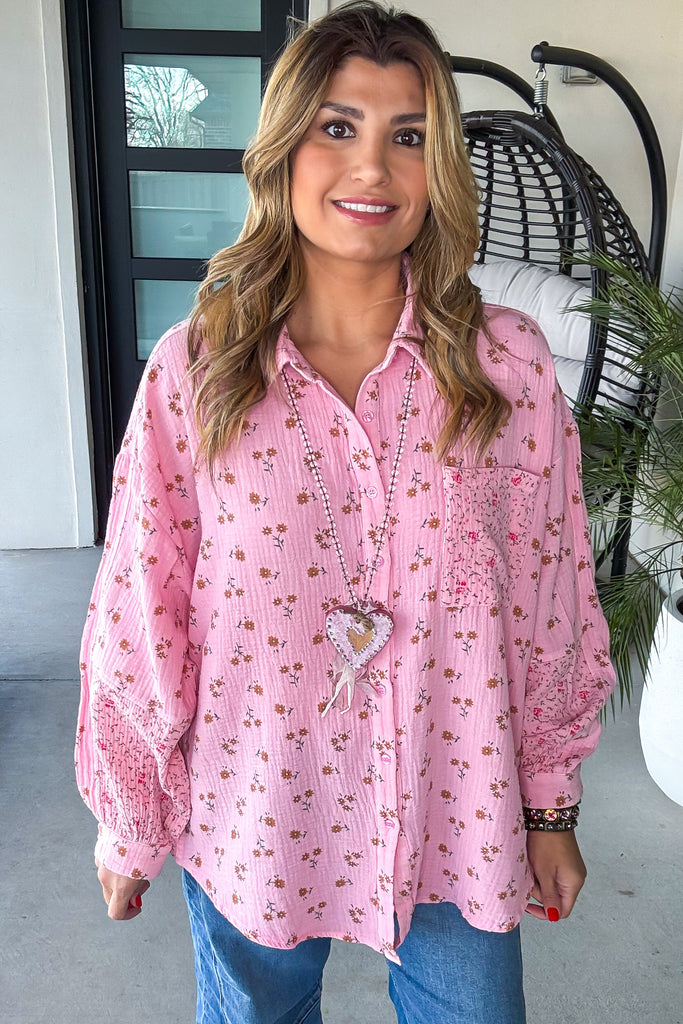 Daisy Dreams Tunic - Pink - 100% Cotton