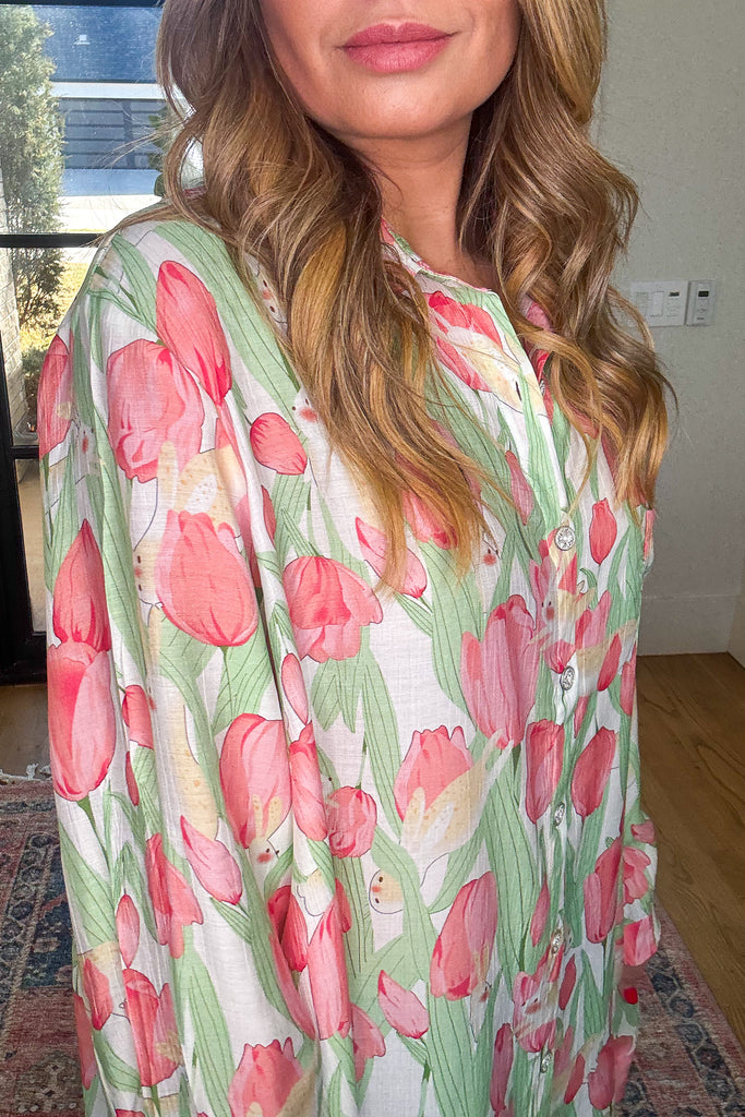 PRE ORDER: Tulip Hop Oversized Tunic - Ivory