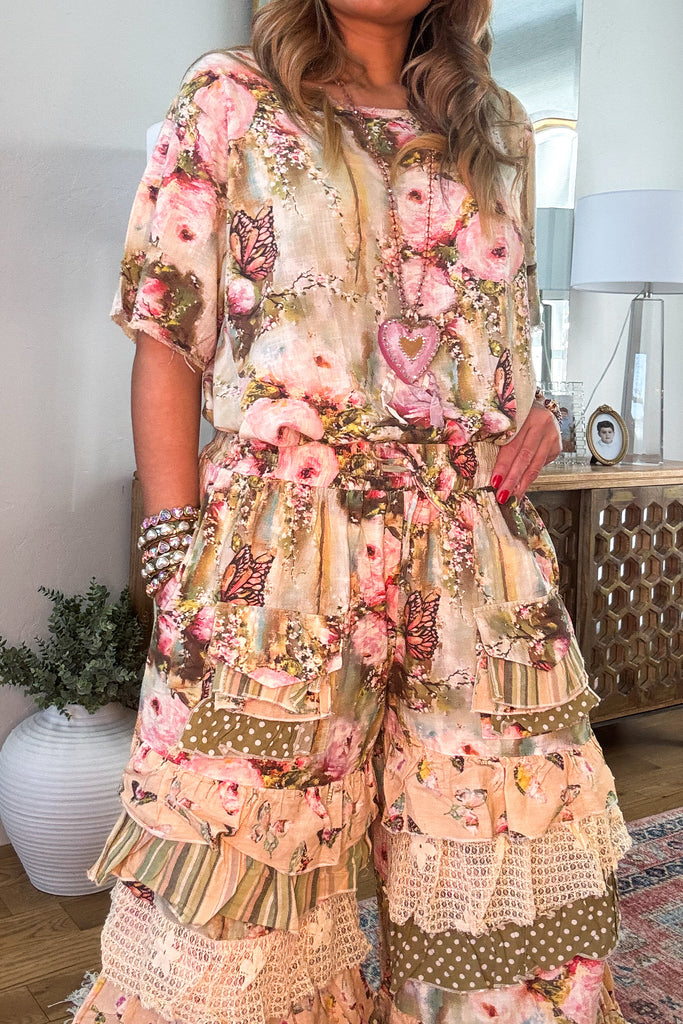 PRE ORDER: Butterfly One Size Ruffle Pant