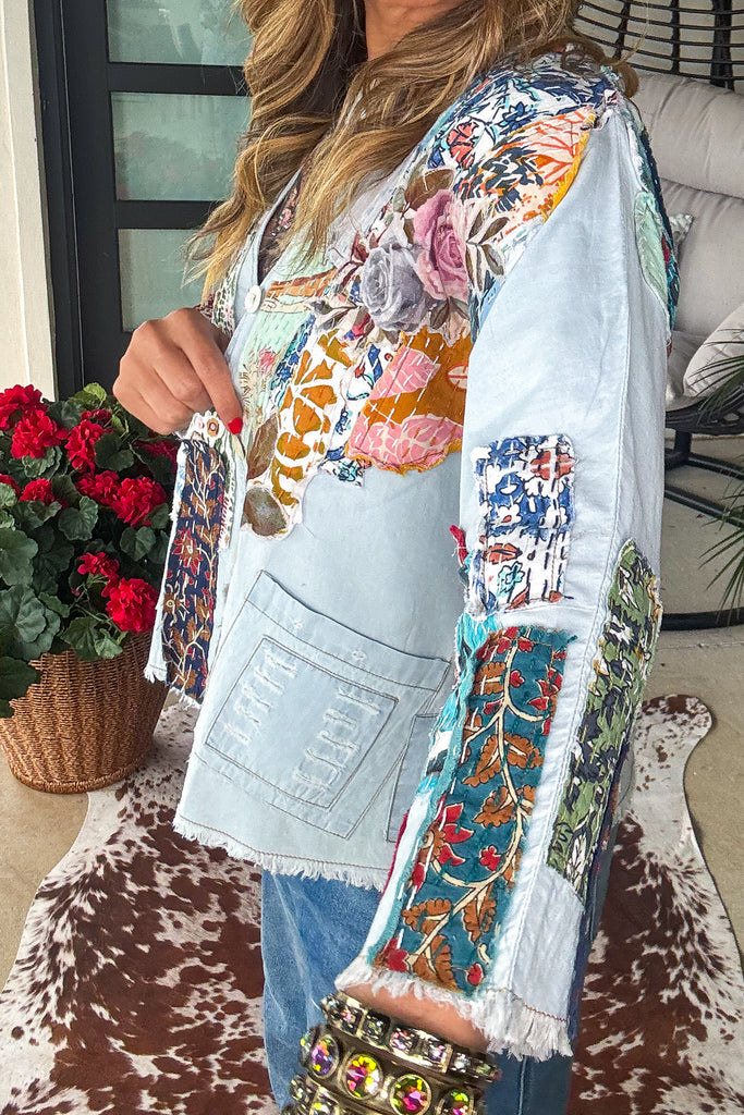 PRE ORDERS: Sun Chaser Patch Jacket - 100% Cotton - Blue
