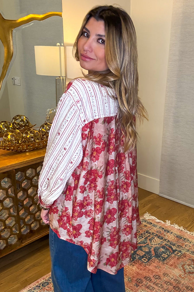 PRE ORDER: Canyon Rose Blouse Schaket - Ruby