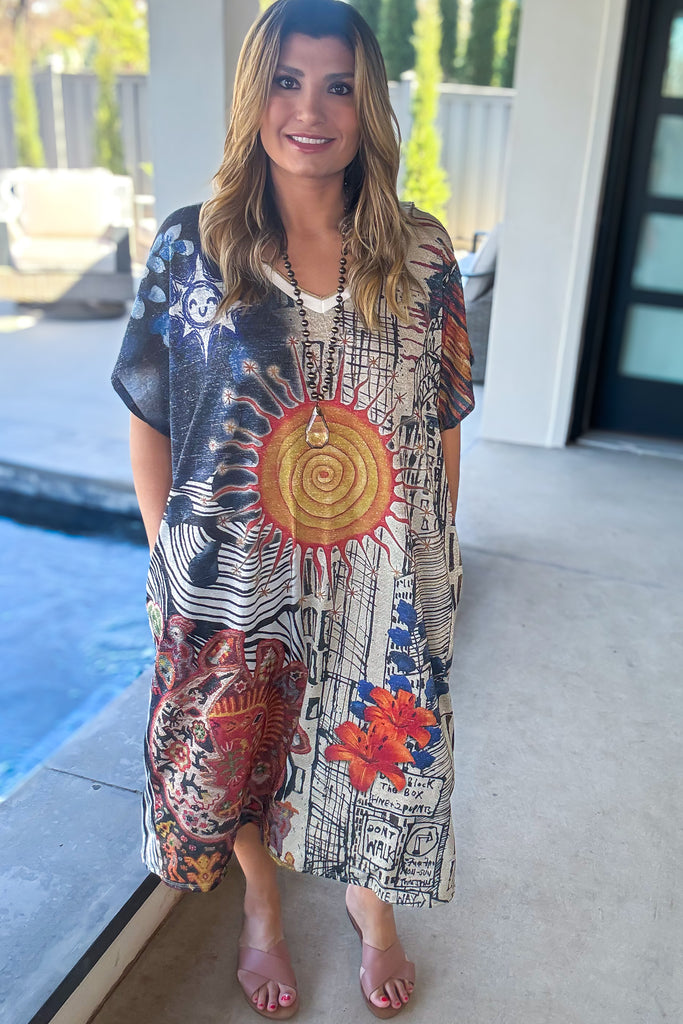 Sole d’Arte Italian Oversized Midi Dress - Made in Italy - MIDI