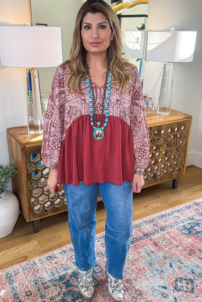 Precious Love Top - Rust