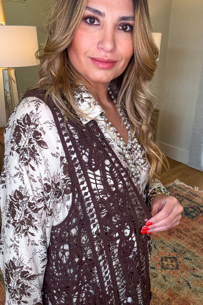 AHB EXCLUSIVE: Dream Weaver Vest - Brown - 100% COTTON