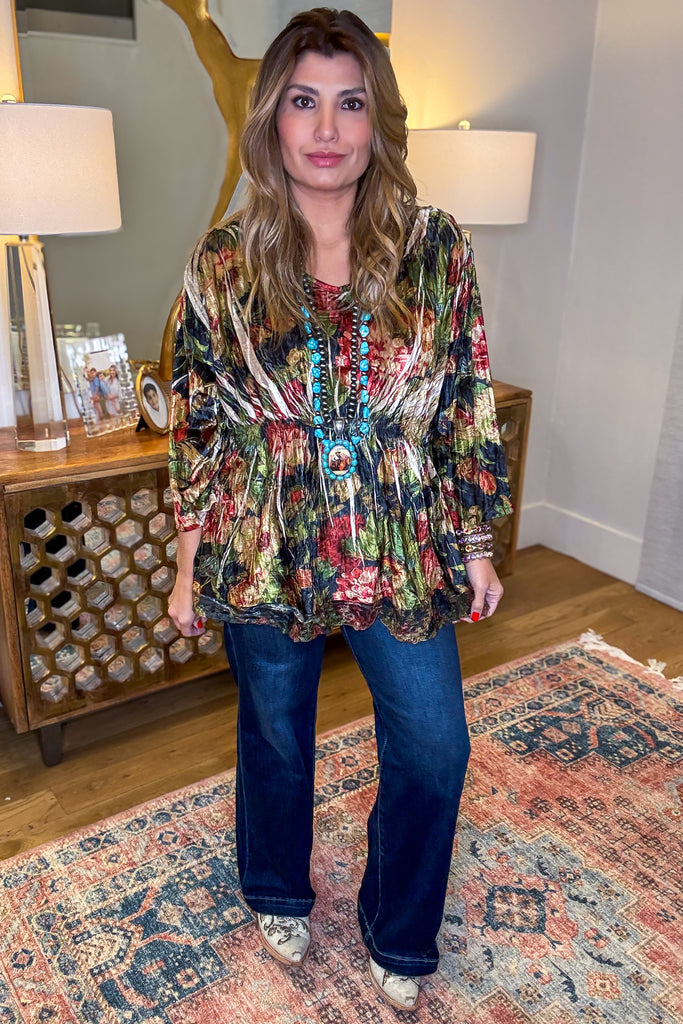 Velvet Garden Boho Tunic Top