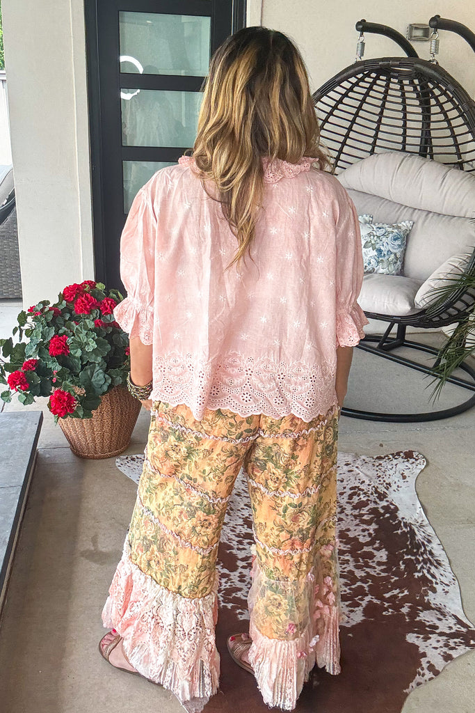 Timeless Romance Top - 100% Cotton - Pink