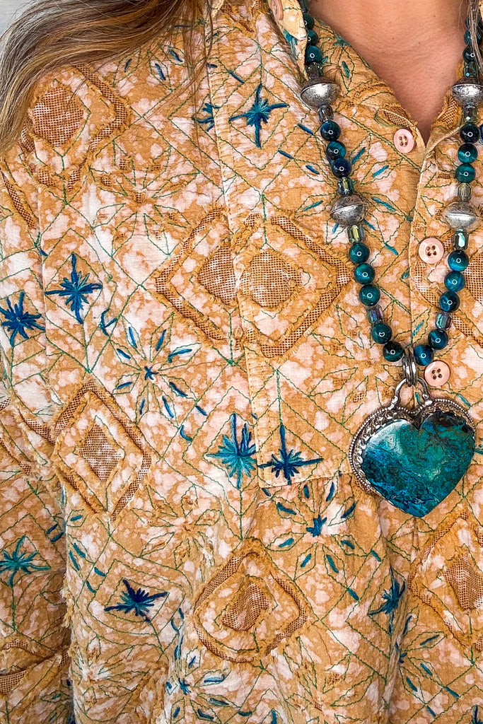 Turquoise Dream Heart Necklace - Silver Plated