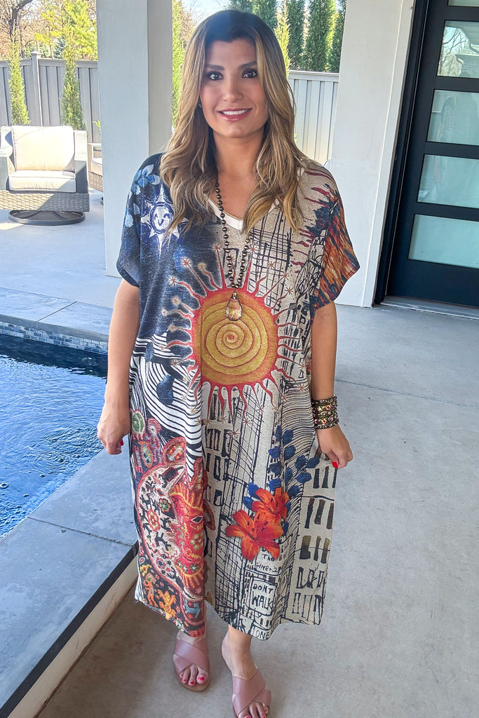 Sole d’Arte Italian Oversized Midi Dress - Made in Italy - MIDI