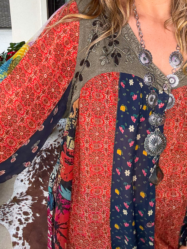Along The Way Blouse - Gravel