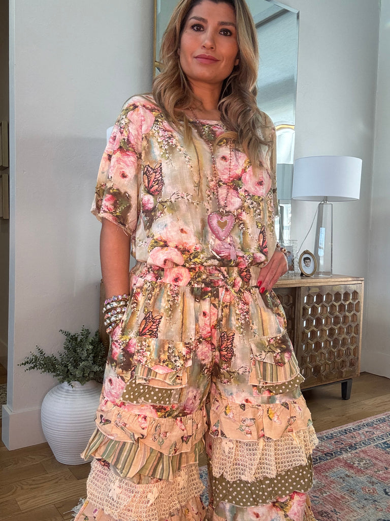 PRE ORDER: Butterfly One Size Ruffle Pant