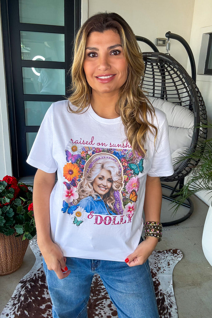 Raised On Sunshine Dolly Shirt - White - 100% Cotton