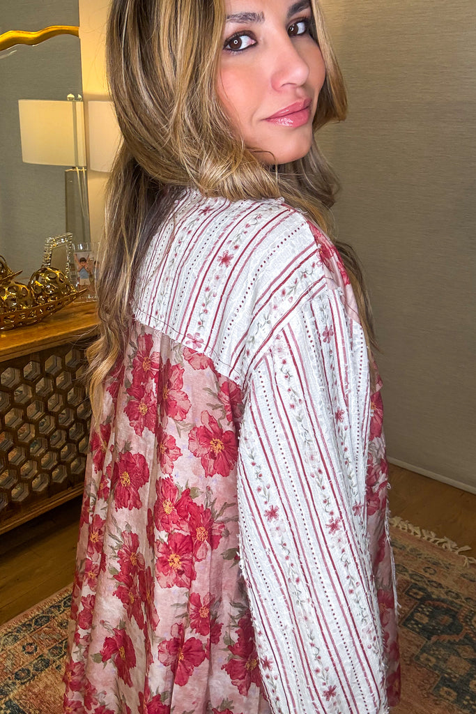 PRE ORDER: Canyon Rose Blouse Schaket - Ruby