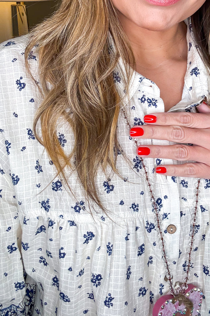 The Light With In Loose Fit Blouse - 100% Cotton - White