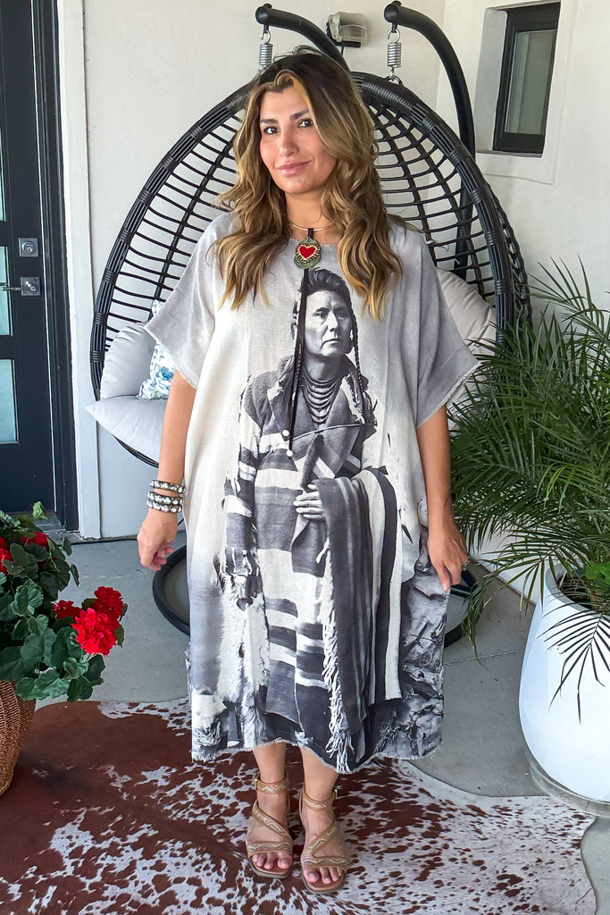 Spirit of the West Linen Feeling Dress/Tunic - 100% Cotton