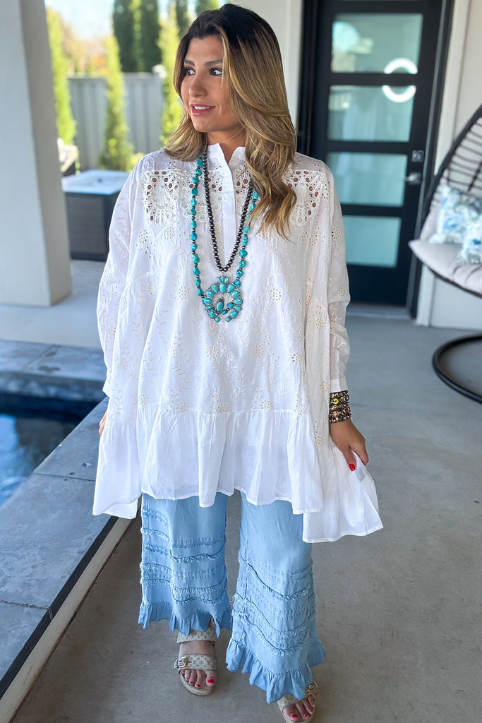 Faithful Beauty Beach Cover Up/Dress - 100% Cotton - Ivory