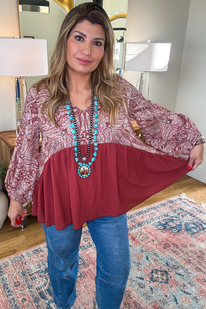 Precious Love Top - Rust