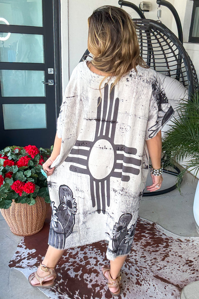 Spirit of the West Linen Feeling Dress/Tunic - 100% Cotton