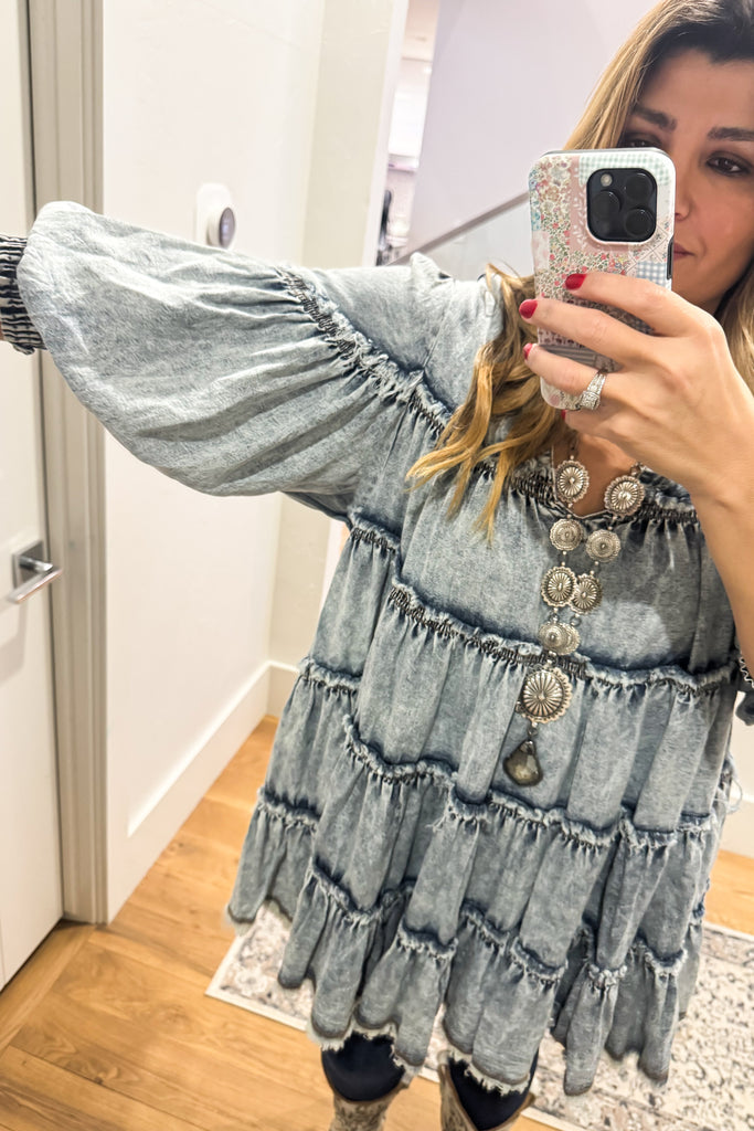 PRE ORDER: Stone Washed And Ready Tunic/Dress - Denim