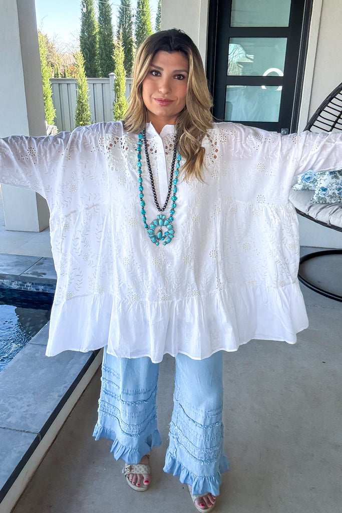 Faithful Beauty Beach Cover Up/Dress - 100% Cotton - Ivory