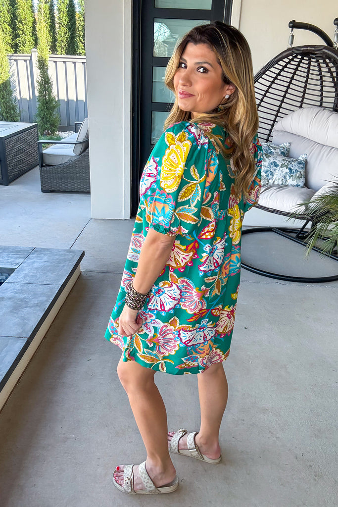 Kaleidoscope Kisses Dress - Emerald