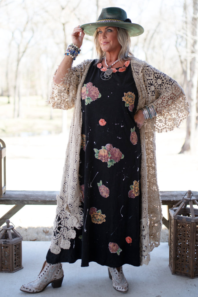 PRE ORDER: Whispering Lace Crochet Duster - 100% COTTON - MADE IN USA