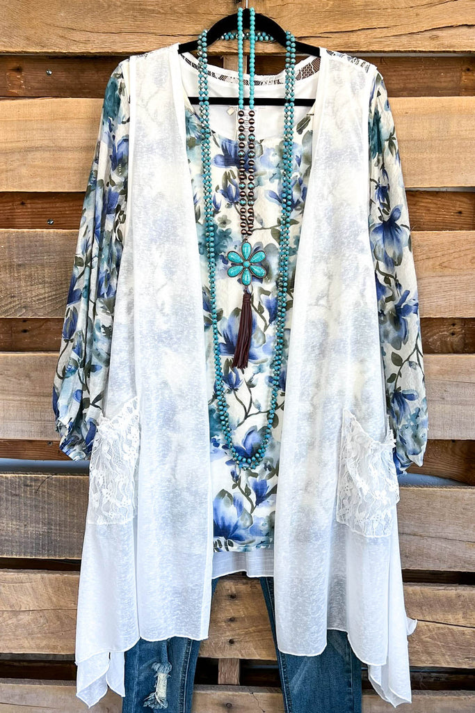 Thinking Twice Vest - White - SALE