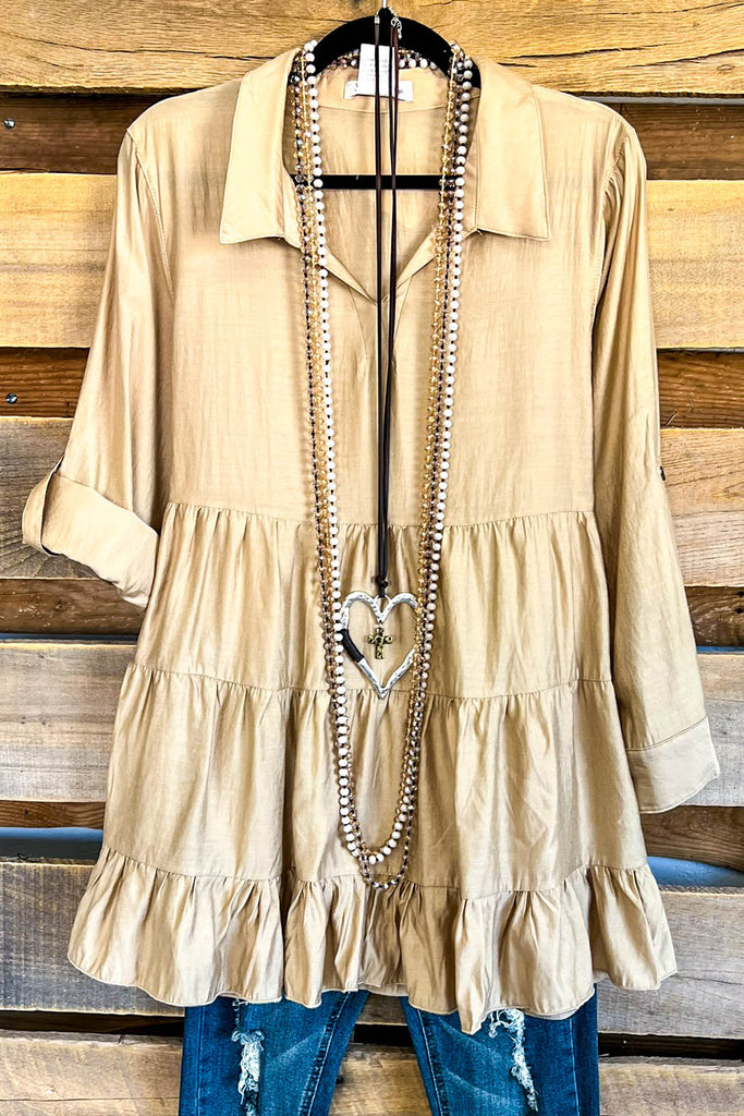 AHB EXCLUSIVE: The Look Of Success Tunic - Taupe