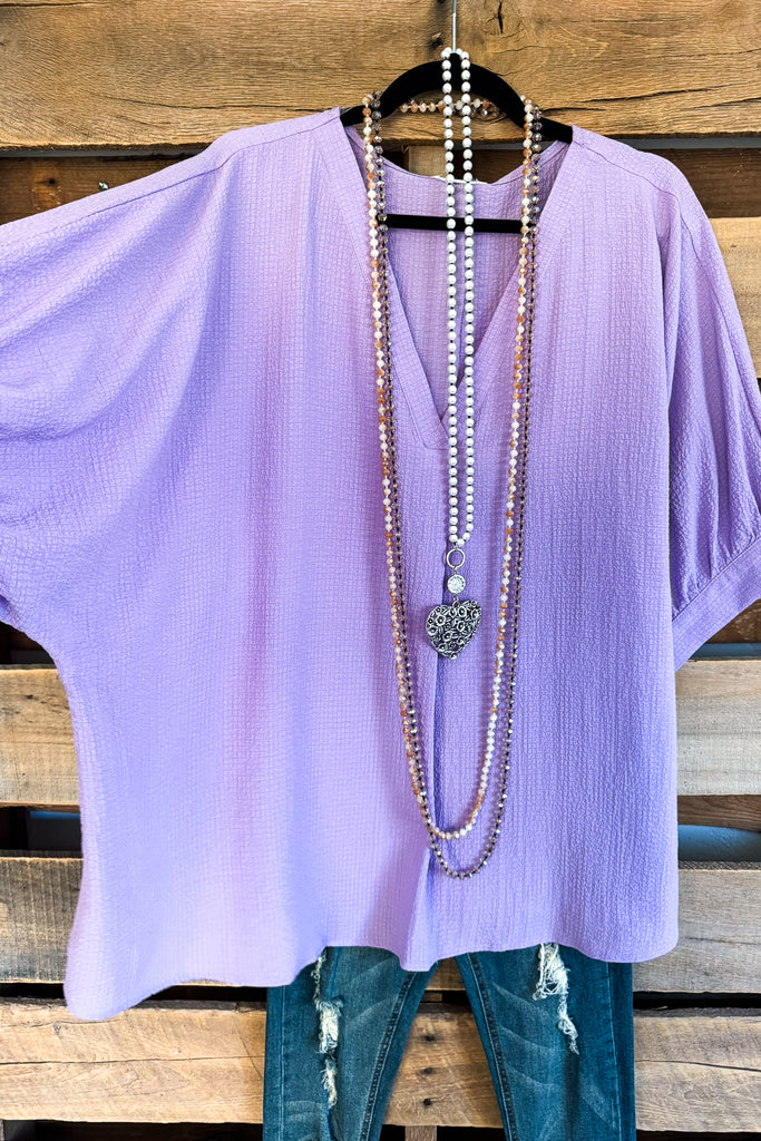 Favored By Love Oversized Top - Lavender