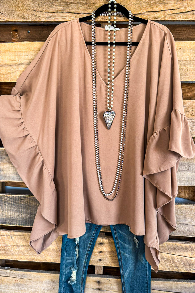 Take The Lead Oversized Tunic- Mocha
