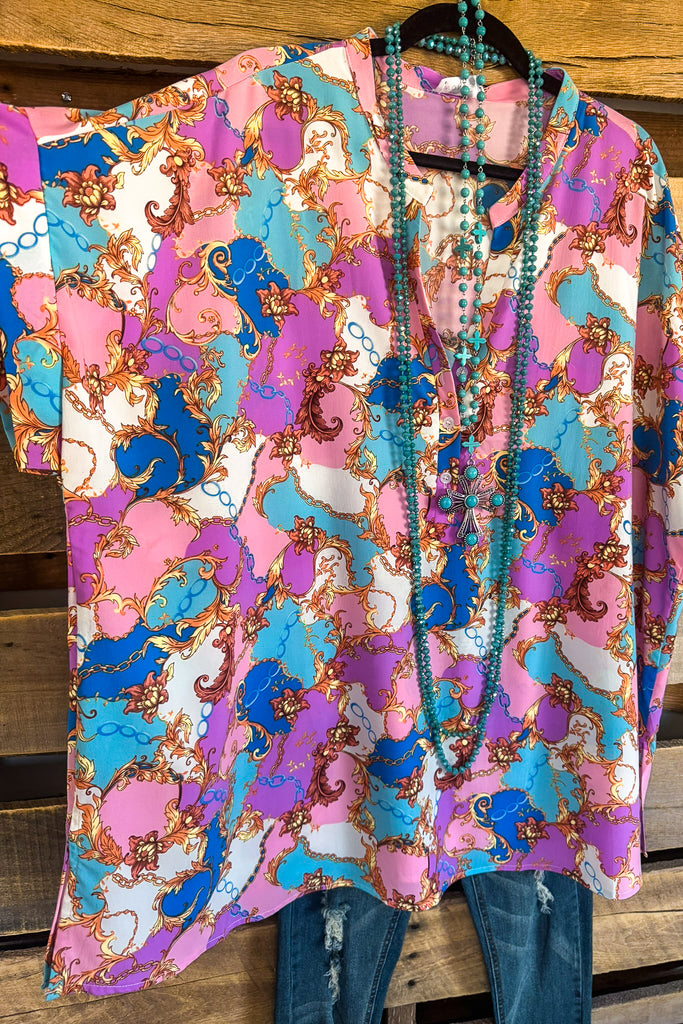 Come Find Me Oversized Top  -  Multi