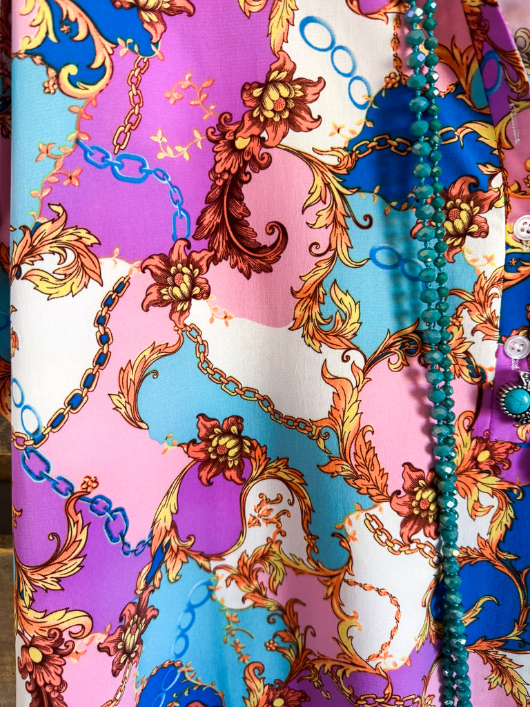 Come Find Me Oversized Top  -  Multi