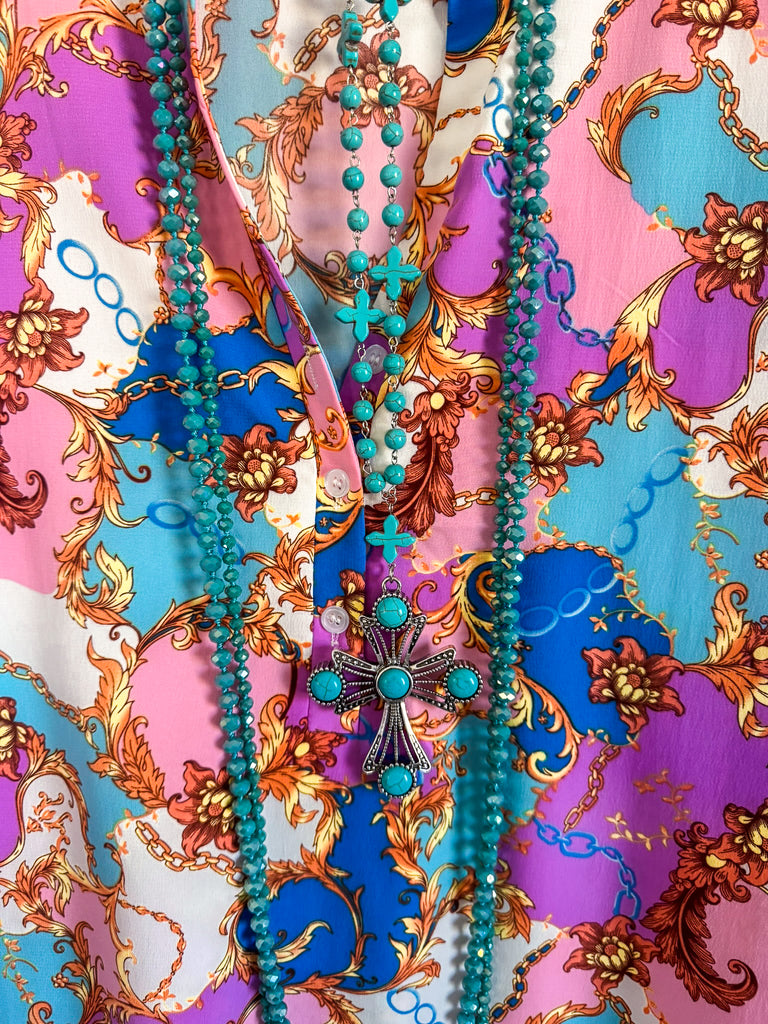 Come Find Me Oversized Top  -  Multi