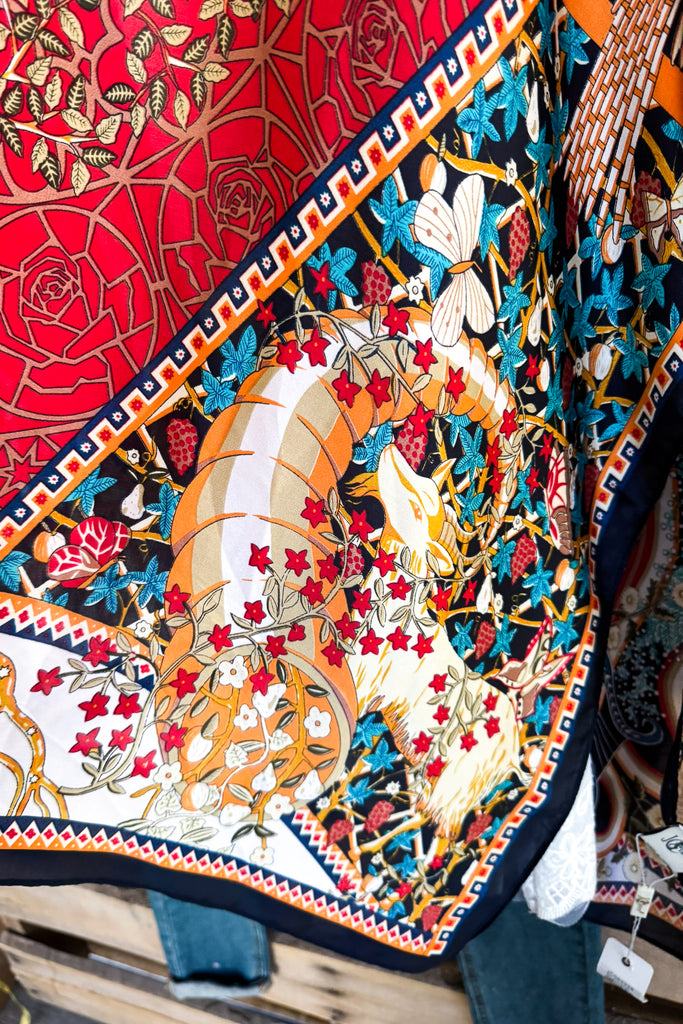 Ample Beauty Kimono - Blue Orange