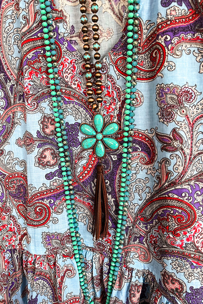 Utopia Valley Top  - Aqua - SALE