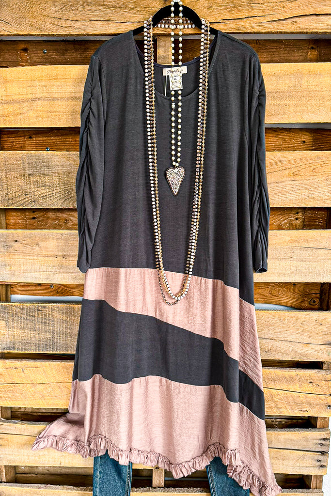 Just A Little Longer Maxi Dress - Gray