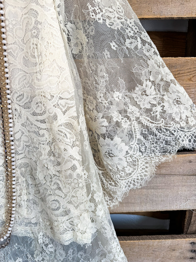 Sheer Enchantment Top - Beige