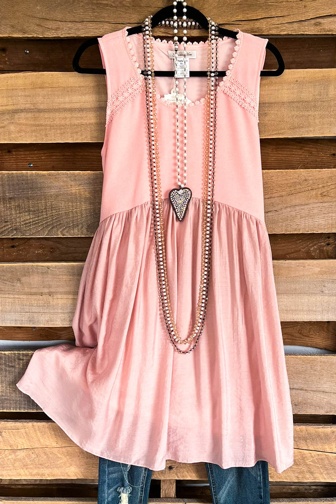 Raining Spring Dress - Peach (Size 8 to 14) Only a Few Left