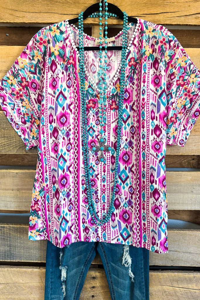 Go With The Flow Top - Magenta