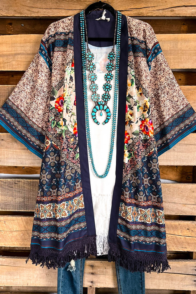 Breaking The Rules Kimono - Teal