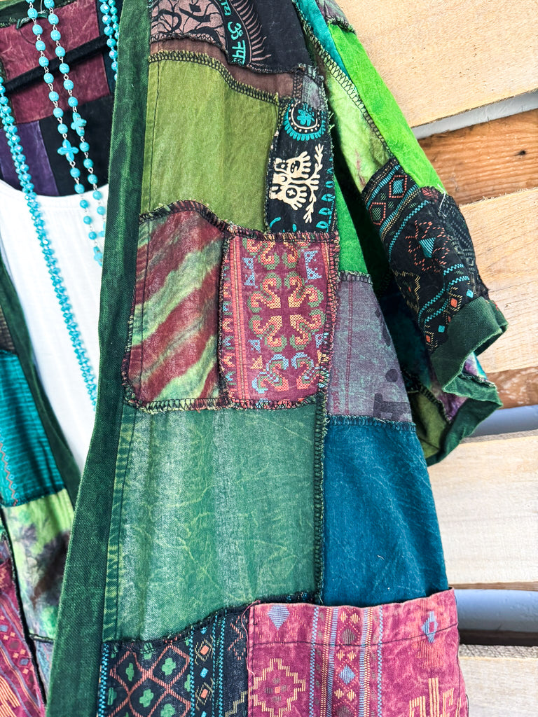 Where The Moon Shines Kimono - Green - 100% Cotton