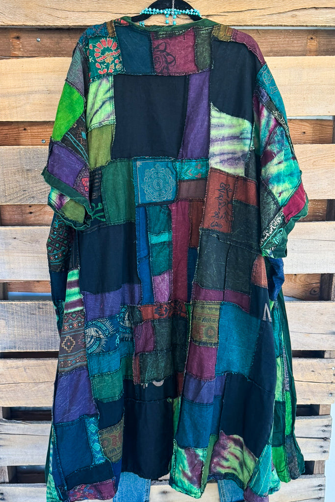 Where The Moon Shines Kimono - Green - 100% Cotton